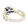 Image 3 : 1.77 ctw Sapphire and Diamond Ring - 18KT White Gold