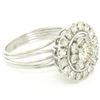 Image 5 : Vintage Hand Made 18K Gold 1.90 ctw Round BRILLIANT Diamond Cluster Cocktail Rin