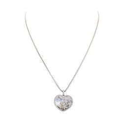 0.86 ctw Diamond and Mother of Pearl Pearl Enhancer And Chain - 14KT White Gold