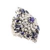 Image 1 : 5.07 ctw Blue Sapphire Ring - 14KT White Gold