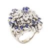 Image 4 : 5.07 ctw Blue Sapphire Ring - 14KT White Gold
