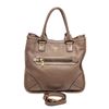 Image 1 : Prada Taupe Pebbled Leather Satchel Shoulder Bag