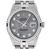Image 1 : Rolex Mens SS Meteorite Diamond & Ruby Channel Set Diamond Datejust Wristwatch