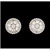Image 1 : 1.02 ctw Diamond Earrings - 14KT White Gold