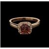 Image 2 : 0.78 ctw Pink Tourmaline and Diamond Ring - 14KT Rose Gold