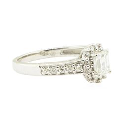 0.91 ctw Diamond Engagement Ring - 14KT White Gold