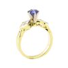 Image 4 : 1.32 ctw Blue Sapphire And Diamond Ring - 18KT Yellow Gold