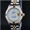 Image 1 : Rolex Ladies 2 Tone 18K Gold Bezel Blue MOP Diamond & Sapphire Datejust Wriswatc