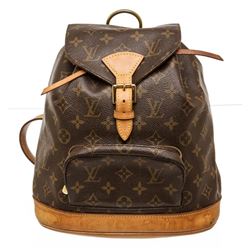 Louis Vuitton Monogram Canvas Leather Montsouris MM Backpack Bag