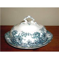 English Porcelain Butter Dish Covered #1030260