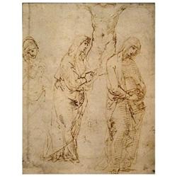 Santi   Three Studies for the Virgin in a #1030324