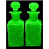 Image 1 : Boston Sandwich Vaseline Glass EAPG Decanters #1030732