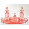 Image 1 : Pink Elegant Depression Glass MILADY Vanity Set#1030839