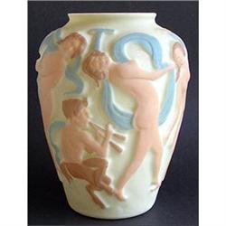 Consolidated Glass PAN and DANCING NYMPHS Vase #1030940