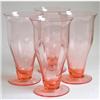 Image 1 : Pink Depression Glass Footed Tumbler Set (4) #1030968