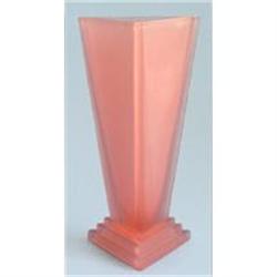 NMV Pink Satin Glass Modernistic Vase #1030985