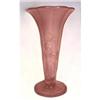 Image 1 : Davidson Pink Satin Glass Embossed Lady Vase #1030986