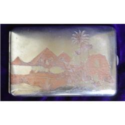 Sterling Silver Engraved Cigarette Case #1030996