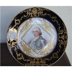 19th C. Sevres Hand Painted Gilded Portrait #1031001