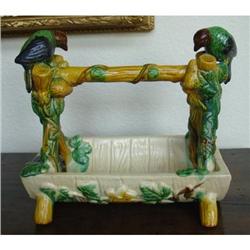 19th C. English Majolica Bird Planter #1031002