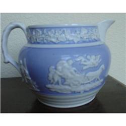 19th C. Pate sur Pate Periwinkle Pitcher #1031003