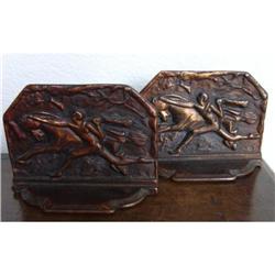 Art Deco Bookends, " Horse Tamer" #1031009