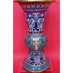 Chinese Cloisonne Baluster Vase #1031010