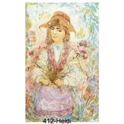 Heidi  lithograph signed& numbered  by Edna #1031025