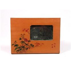Chinese Bamboo Mirror Frame & Original mirror #1031088
