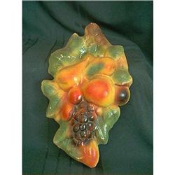 Chalk Ware Fruit Plaque #1031446
