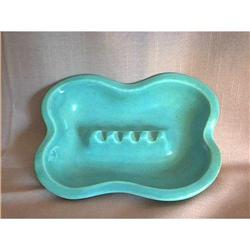 Turquoise Retro Ashtrays Set of Two #1031450