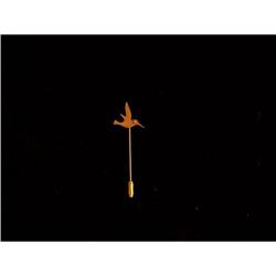 MARKED DESIGNER BIRD STICK PIN WITH DIAMOND #1031523