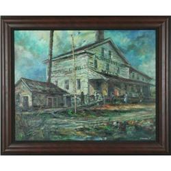 MacIsaac Northville Mill ORIGINAL oil painting #1040559