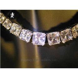 RHJ Necklace Cubic Zirconium all Princess Cut #1040570