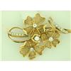 Retro Floral Bouquet Diamond 18k Yellow Gold #1040642