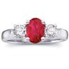 Image 1 : PLATINUM  RUBY  RING  DIAMONDS Engagement? #1040806