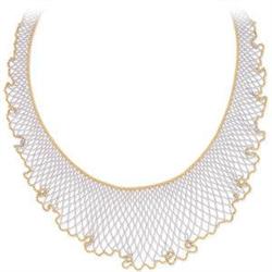  SPECTACULAR 18K GOLD NECKLACE - WIDE COLLAR #1040809