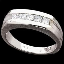  GENTS PLATINUM DIAMOND WEDDING BAND .75 CARATS#1040812