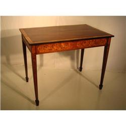 Antique Mahogany Two Drawer Tea Table #1040842