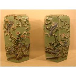 Pair of Celadon Garden Seats #1040860