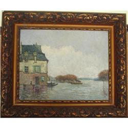 Signed as Alfred Sisley Painting, Inondation #1040891