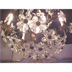 Antique Crystal Flower Chandelier #1040918