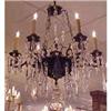 Image 1 : Antique Regency Tole & Crystal Chandelier  #1040923