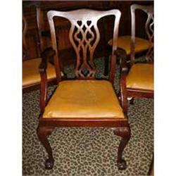 SET OF 12 CHIPPENDALE DINING CHAIRS #1040932