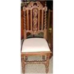 SET SIX  ANTIQUE OAK DINING CHAIRS #1040934