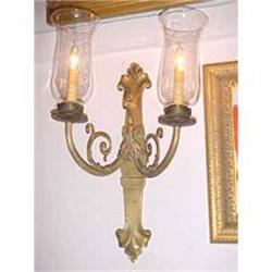 PAIR OF MONUMENTAL BRONZE SCONCES #1040945