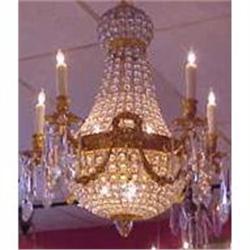 ANTIQUE FRENCH NEO-CLASSICAL CRYSTAL CHANDELIER#1040953