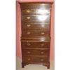 Image 1 : Chippendale Style Chest On Chest With Desk #1040957