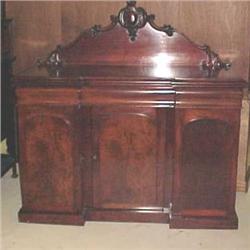 Antique Mahogany Sideboard Buffet Cabinet #1040968