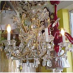 Crystal  Chandelier With Crystal Flowers #1040970